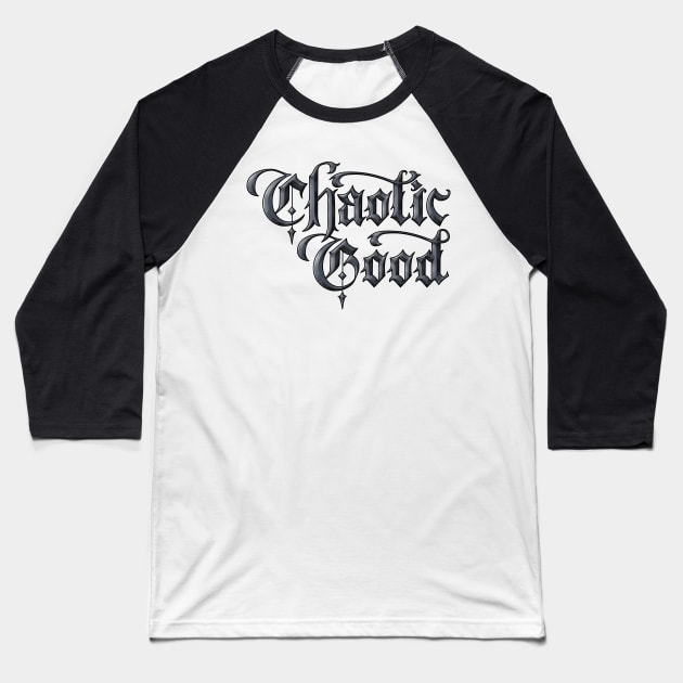 Alignment: Chaotic Good Baseball T-Shirt by Jo Tyler